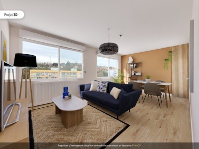 Trois pices A VENDRE - DIJON Quartier TIRE PESSEAU - 63.05 m2 - 98000 €