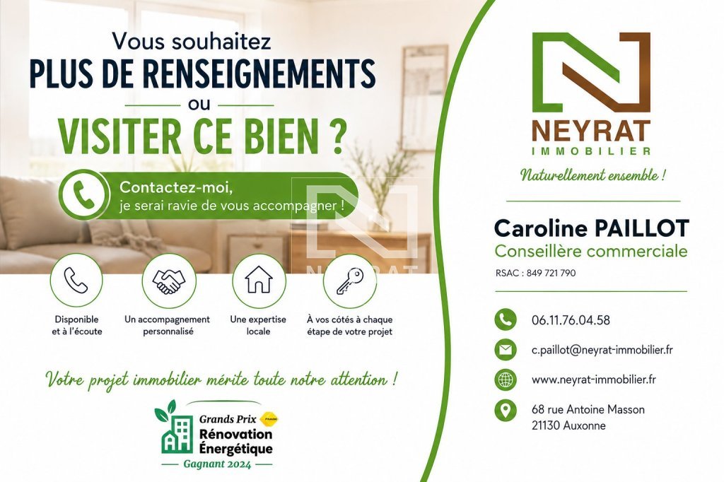 Auxonne centre T2 vendu loué avec cave et garage A VENDRE - AUXONNE - 48.54 m2 - 75 000 &euro;