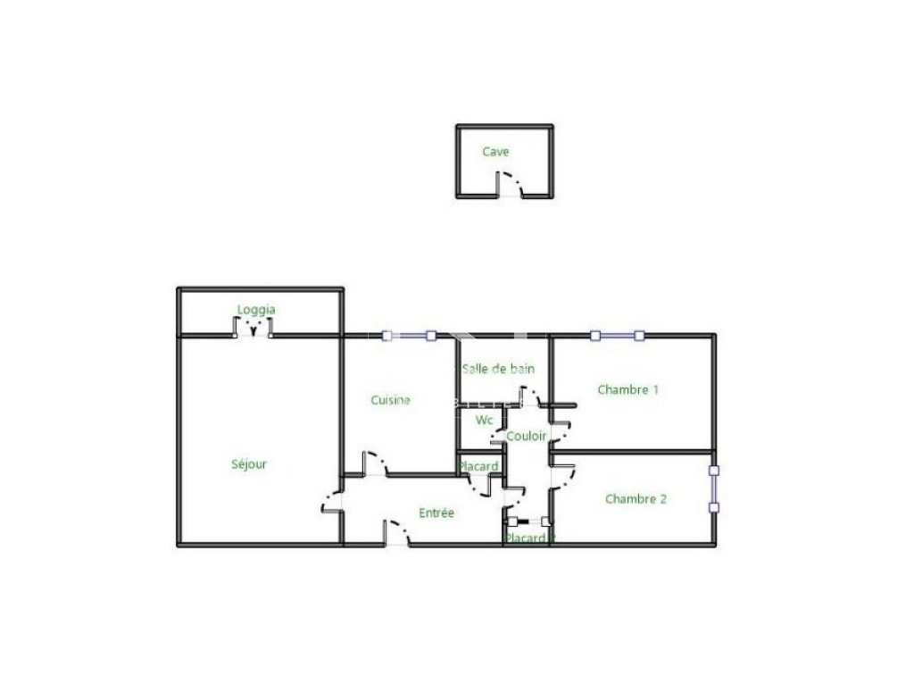 APPARTEMENT 3 PIECES AVEC LOGGIA ET CAVE A VENDRE - TALANT - 65.31 m2 - 110 000 &euro;